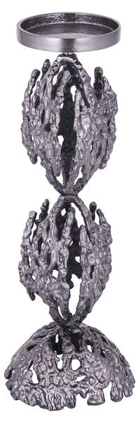 Kerzenhalter BARRIE Schwarz - Metall - 16 x 47 x 16 cm
