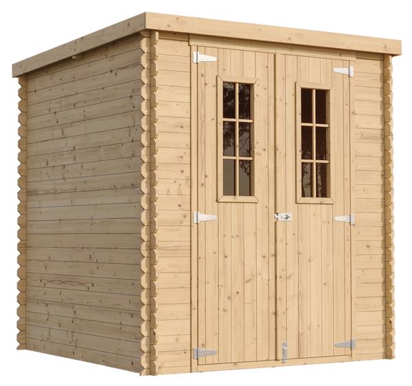 Gartenhaus mit Boden M309C+M309G Beige - Fichte - 200 x 200 x 200 cm