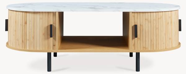 Couchtisch Tvedestrand Beige - Marmor Weiß Dekor