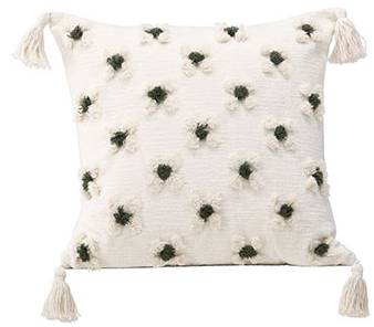 Kissenbezug Millie Weiß - Holz teilmassiv - 45 x 1 x 45 cm