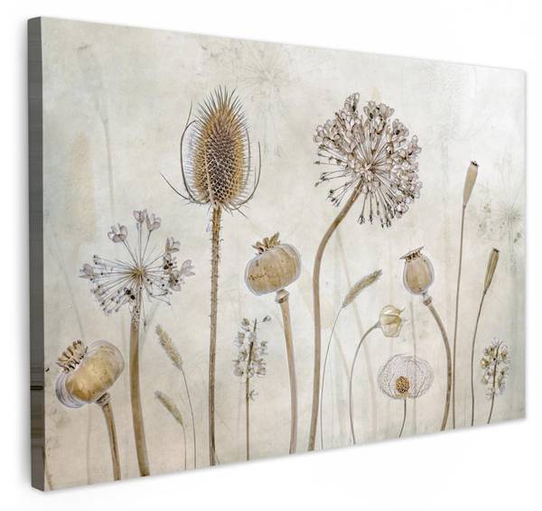 CANVAS SCHILDERIJ Bloemenstilleven 90 x 60 cm