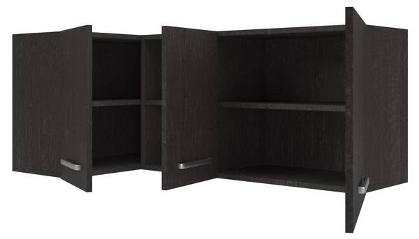 Küchenoberschrank Modul O13 Schwarz - Holzwerkstoff - 70 x 53 x 130 cm