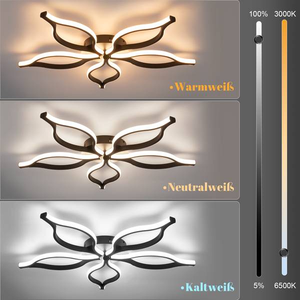 LED Deckenleuchte q00 Schwarz
