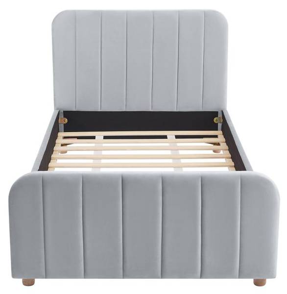 Bettrahmen ROGADI Grau - Textil - 201 x 80 x 97 cm