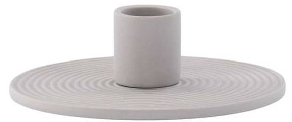 Kerzenhalter Dian Grau - Holz teilmassiv - 12 x 4 x 12 cm