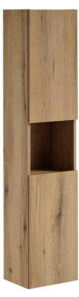 Bad-Hochschrank Skelbolu Braun - Holzwerkstoff - 30 x 140 x 25 cm