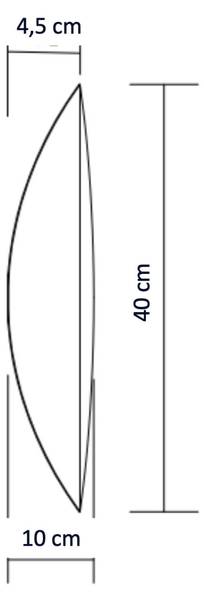 Wandleuchte Moana Weiß - Metall - 10 x 40 x 10 cm