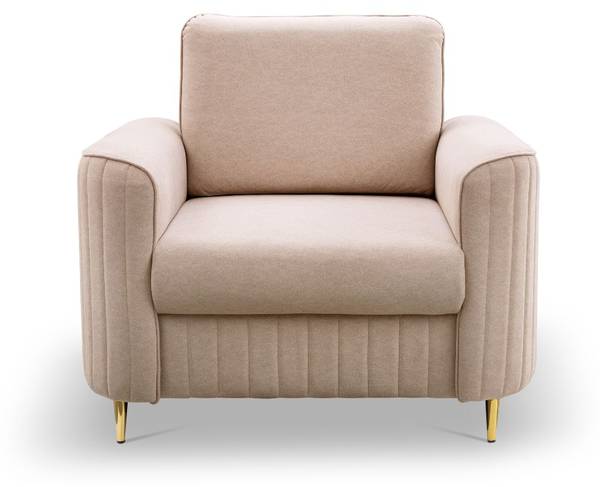 Sessel LIMON Beige - Samt - 80 x 85 x 94 cm