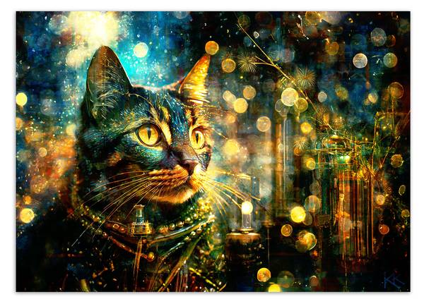 Fototapete Katze abstrakt Hintergrund 250 x 175 cm