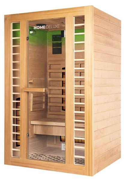 Infrarotkabine REDSUN DELUXE PLUS M Braun - Holz teilmassiv - 120 x 190 x 105 cm