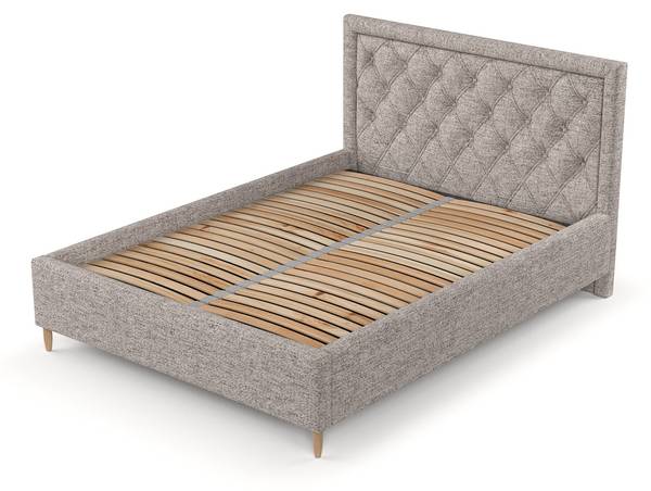 Polsterbett Lido mit Stauraum Neve Hellbraun - Liegefläche Breite: 140 cm