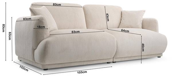 Sofa LOCCO Hellgrau