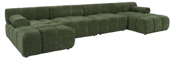 Modulierbares Sofa FACIVIL Grün - Textil - 156 x 70 x 376 cm