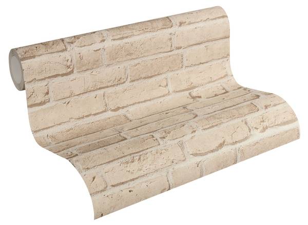Vliestapete 355812-GU Beige - Kunststoff - 53 x 1 x 1005 cm