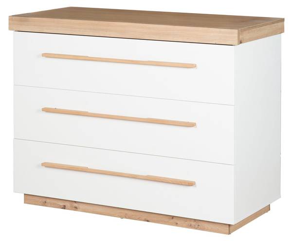 Wickelkommode Lumo Weiß - Massivholz - 121 x 103 x 78 cm