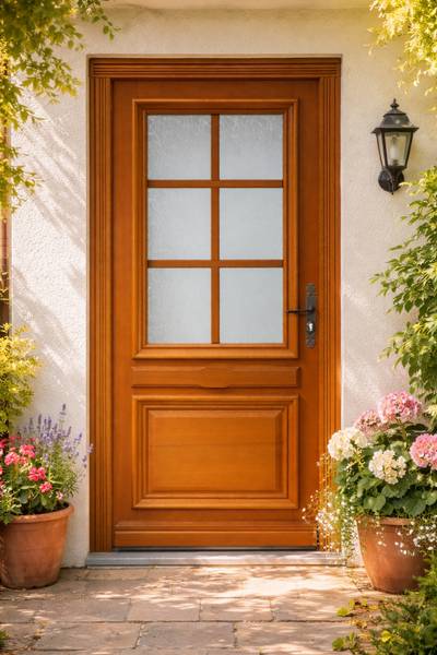 Haustür Cumin 3318 Braun - Holzwerkstoff - Holz teilmassiv - 90 x 215 x 7 cm