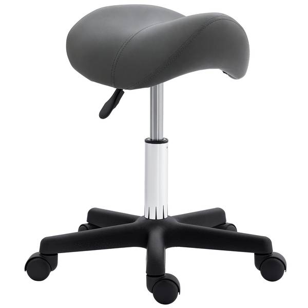 Rollhocker 021V70GY Grau - Metall - 48 x 59 x 47 cm