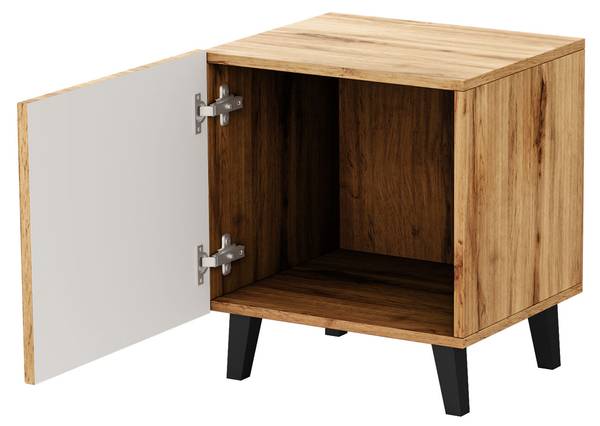 Im Set zwei Nachttische Vamos Schwarz - Braun - Holzwerkstoff - 45 x 52 x 40 cm