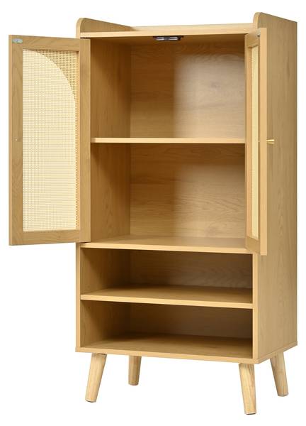 Sideboard RattanWoody Ⅳ Braun - Holzwerkstoff - 40 x 121 x 60 cm