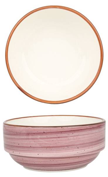 Schüssel Aura Blackberry 2er set Violett - Porzellan - 12 x 1 x 12 cm