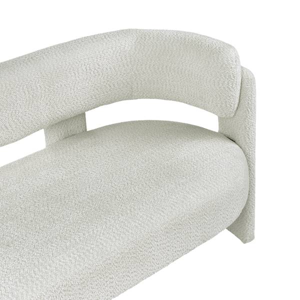2-Sitzer Sofa BUREA Weiß - Textil - 148 x 75 x 67 cm