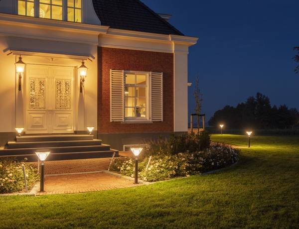 Solar Wandleuchte LED Paris Schwarz - Metall - 26 x 37 x 26 cm
