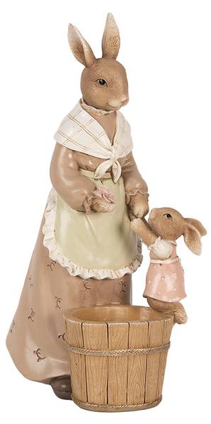 Kaninchen Easter&Averick Braun - Kunststoff - 10 x 24 x 13 cm
