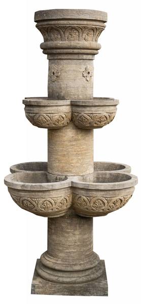 Wandbrunnen LEBENSQUELLE Grau - Stein - 75 x 163 x 75 cm