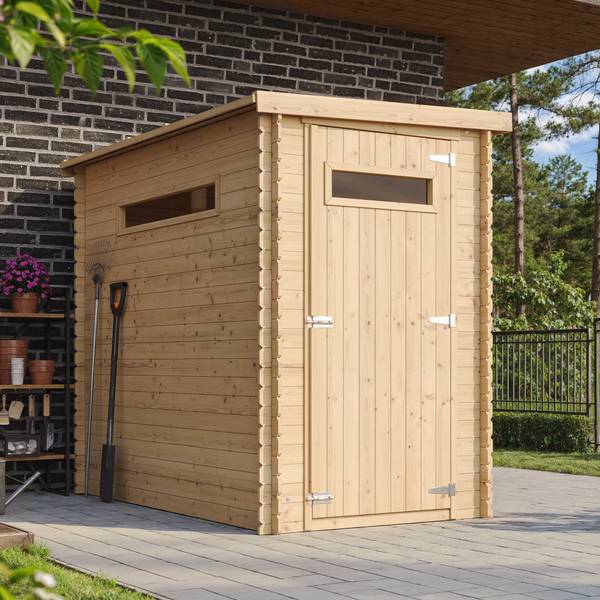 Gartenhaus mit Boden M306A+M306G Beige - Fichte - 130 x 190 x 235 cm