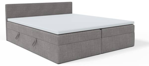 Boxspringbett Doppelbett Verdig Grau - Breite: 200 cm