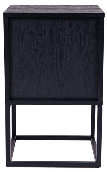 Nachttisch/Beistelltisch Schwarz - Stahl - 40 x 65 x 40 cm
