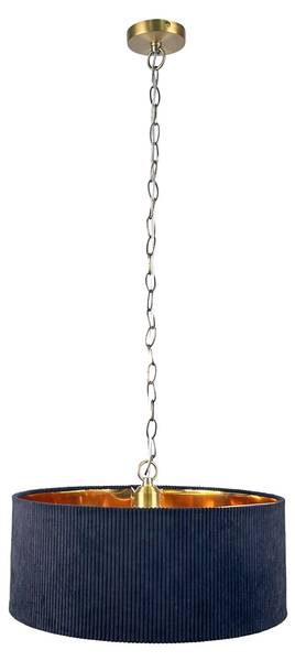 Hängelampe mit Stoffschirm Schwarz - Eisen - 40 x 100 x 40 cm