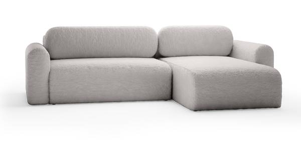 Ecksofa Lome L, universal Hellgrau