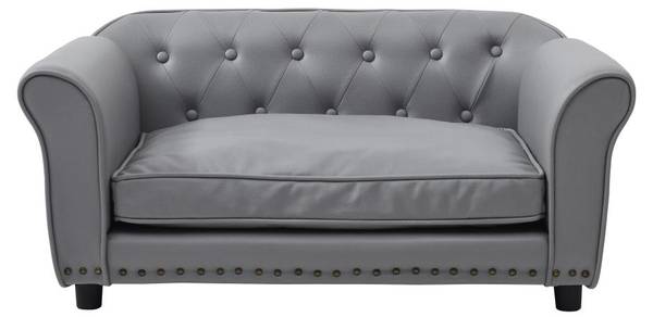 Sofa für Haustiere GALIAMA Grau - Kunstleder - 65 x 42 x 94 cm