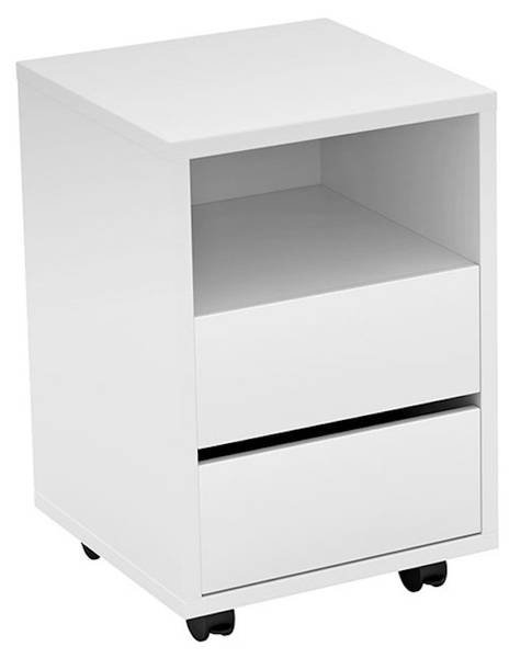 Rollcontainer APIA Weiß - Holzwerkstoff - 40 x 62 x 40 cm
