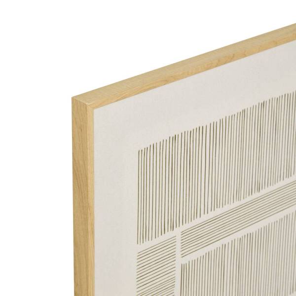 gerahmte bedruckte Leinwand IDRISSA Beige - Holzwerkstoff - 2 x 58 x 58 cm
