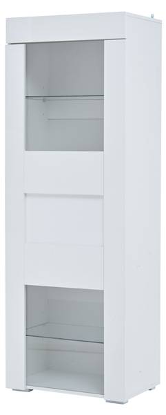 Vitrine Daphnis Ⅲ Weiß - Holzwerkstoff - Glas - 60 x 40 x 40 cm