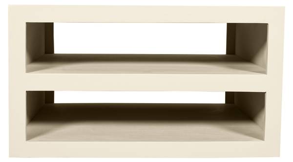 Couchtisch BRUSSEL Beige - Massivholz - 80 x 40 x 80 cm