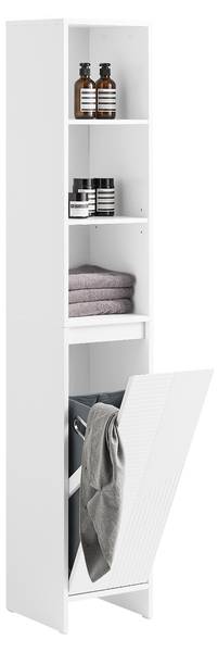 Hochschrank BZR158-W Weiß - Holzwerkstoff - 30 x 170 x 30 cm