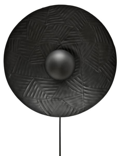 Wandleuchte Ribble Schwarz - Metall - 35 x 15 x 35 cm