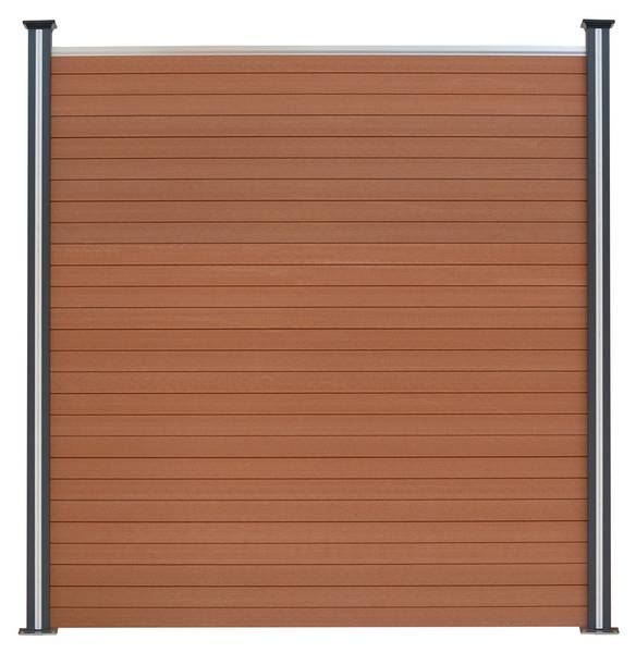 Gartenzaun 40372 7er Set Braun - Holzwerkstoff - 526 x 526 x 7 cm