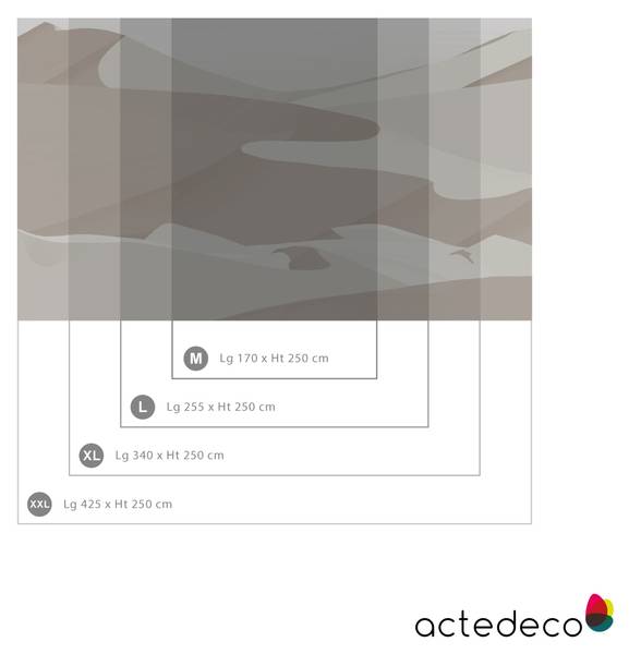 Papier peint  Dunes Bleu - Largeur : 255 cm