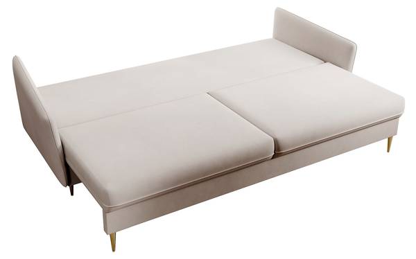 3-Sitzer Sofa VOLIO Grau - Samt - 221 x 90 x 100 cm