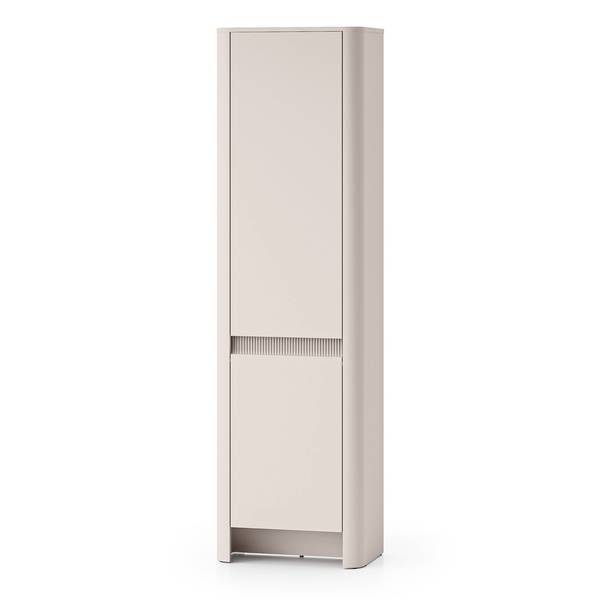 Kleiderschrank Crupet Grau - Holzwerkstoff - 55 x 190 x 34 cm