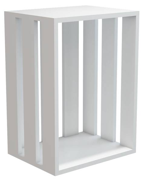 Beistelltisch Rønde Weiß - Holzwerkstoff - 64 x 43 x 33 cm