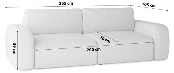 Schlafsofa Varde Hellgrau