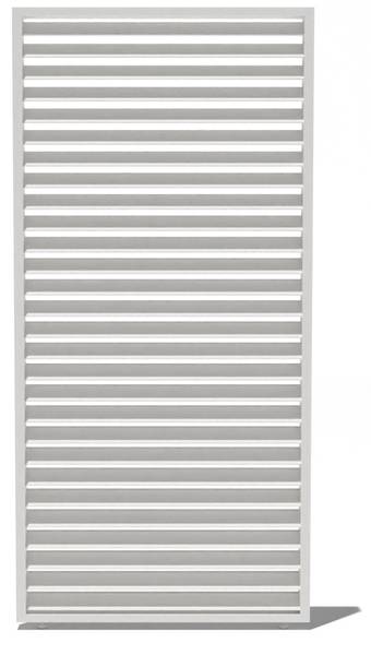 Lamellenwand Horizontal Weiß - Metall - 93 x 235 x 235 cm