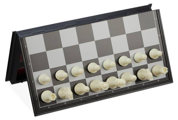 3-in-1 Schachspiel magnetisch Schwarz - Rot - Weiß - PVC - 32 x 2 x 32 cm
