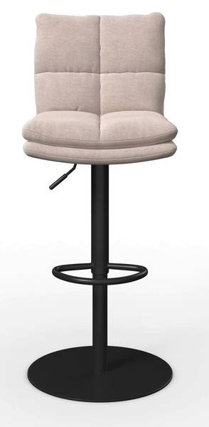 Barhocker CAJA Weiß - Metall - Textil - 47 x 107 x 49 cm