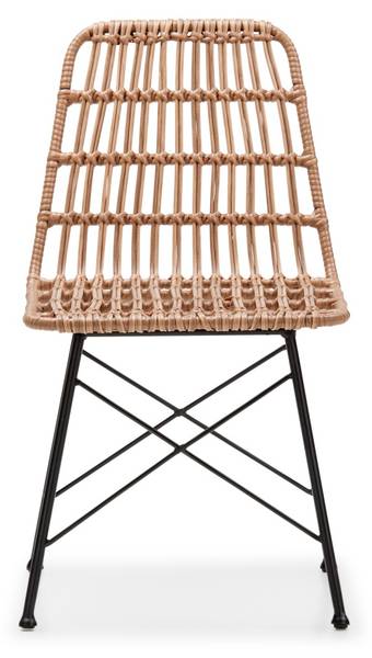 Gartenstuhl ALVIANO Beige - Polyrattan - 48 x 83 x 60 cm
